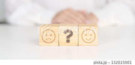Emotion face with Question block, Mental health Assessment, Psychology, Health Wellness, Feedback, Customer Review, Experience, Satisfaction Survey, Opinion, Evaluation and World Mental Health day Emotion face with Question block, Mental health Assessment, Psychology, Health Wellness, Feedback, Customer Review, Experience, Satisfaction Survey, Opinion, Evaluation and World Mental Health day 132015001