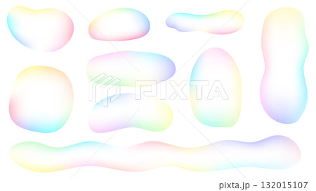 かわいいカラフル流体シェイプフレームセット かわいいカラフル流体シェイプフレームセット 132015107