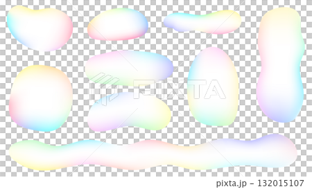 かわいいカラフル流体シェイプフレームセット かわいいカラフル流体シェイプフレームセット 132015107