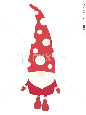 北欧の妖精トムテのクリスマス用ベクターイラスト 132015205