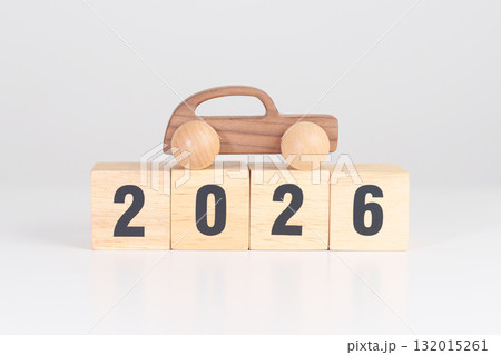 Happy New Year 2026 with Car model on table. Automobile Tax, Car Insurance, Financial, vehicle Repair and Maintenance and New Year concept Happy New Year 2026 with Car model on table. Automobile Tax, Car Insurance, Financial, vehicle Repair and Maintenance and New Year concept 132015261