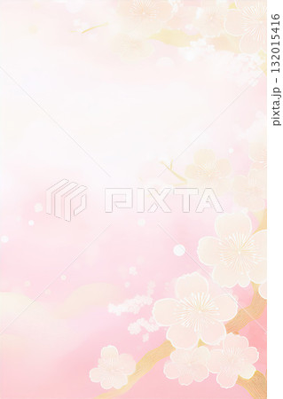 淡い和柄の背景素材 132015416