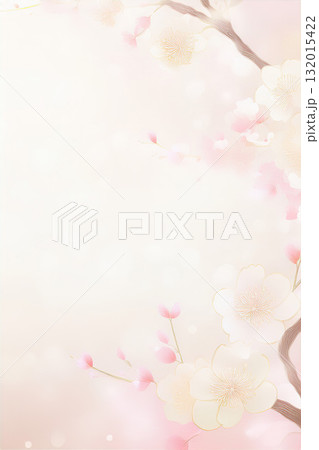 淡い和柄の背景素材 132015422