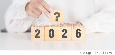 2026 New year with questions mark. FAQ, frequency asked questions, Answer, Q and A, Information, Communication and interrogation Concepts 132015479