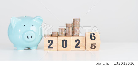 2025 end year to Happy New Year 2026 with piggy bank. Resolution, Goals, Plan, Action, Money Saving, Retirement fund, Pension, Investment and Financial concepts 2025 end year to Happy New Year 2026 with piggy bank. Resolution, Goals, Plan, Action, Money Saving, Retirement fund, Pension, Investment and Financial concepts 132015616