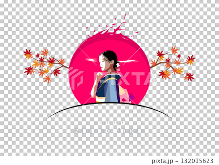 Kimono and Autumn Leaves (Maple) | Modern Art Series Depicting Images of Japan | Welcome to Japan Kimono and Autumn Leaves (Maple) | Modern Art Series Depicting Images of Japan | Welcome to Japan 132015623