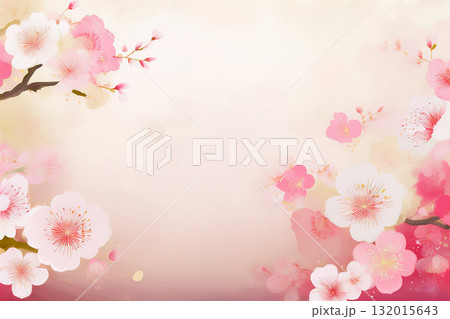 淡い和柄の背景素材 132015643