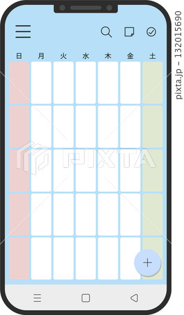 スマホ画面サンプル　カレンダー 132015690