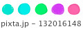 カラフルな円のアイコン 手描き風 132016148