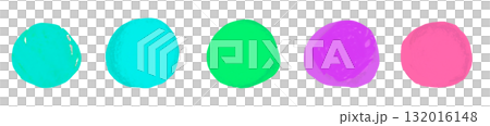 Colorful circle icons hand-drawn style 132016148