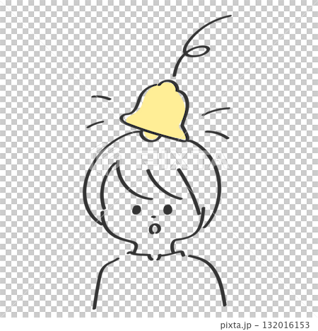 通知が来た女性のイラスト ベル ぶつかる 通知が来た女性のイラスト ベル ぶつかる 132016153