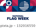 National Flag Week. Holiday concept. Template for background, banner, card, poster with text. Vector 132016550