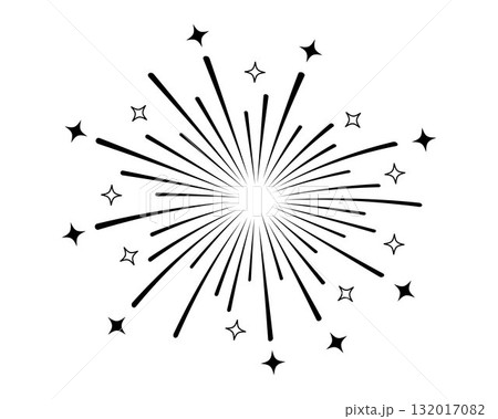 Black firework burst with sparkling stars. Minimal abstract explosion symbolizing celebration, brightness, and festive energy. Perfect for holiday, party, and New Year decoration design Black firework burst with sparkling stars. Minimal abstract explosion symbolizing celebration, brightness, and festive energy. Perfect for holiday, party, and New Year decoration design 132017082