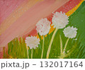 Bright and colorful flowers in vibrant abstract painting 132017164