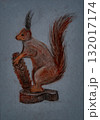Squirrel figurine art displaying vibrant colors and intricate details 132017174