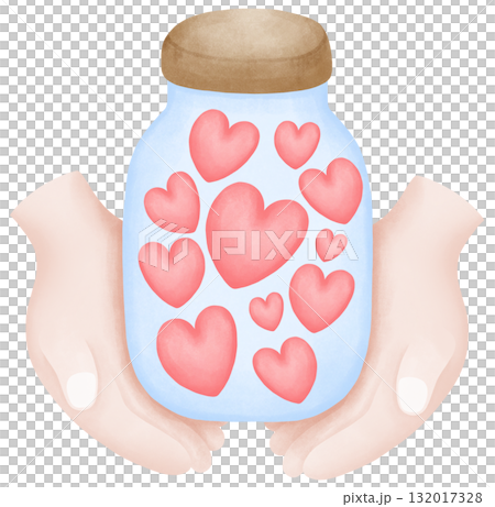 world kindness day people showing compassion watercolor art 132017328