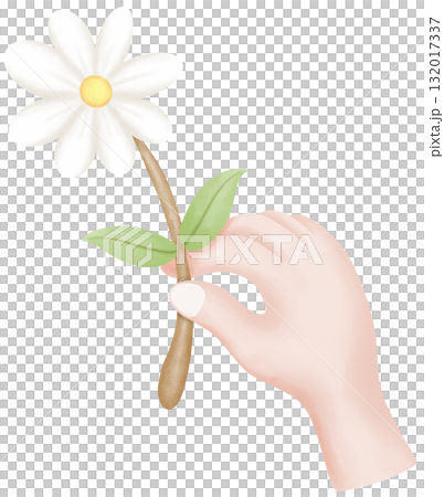 world kindness day Flower handle watercolor illustration 132017337