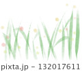 水彩で描いた葉と花の背景イラスト 132017611