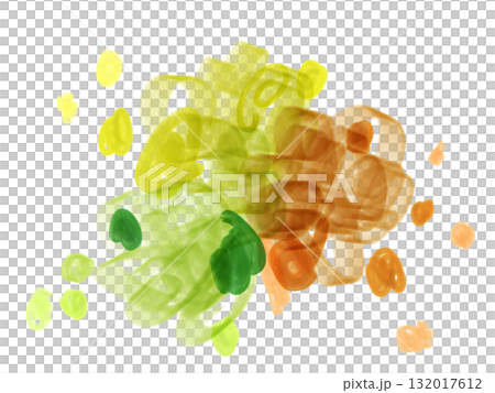 カラフルな紙花のようなあしらいイラスト カラフルな紙花のようなあしらいイラスト 132017612