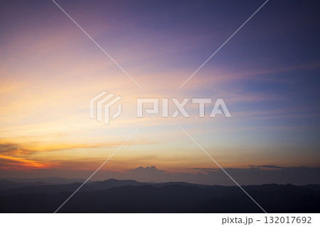colorful dramatic sky with cloud at sunset 132017692