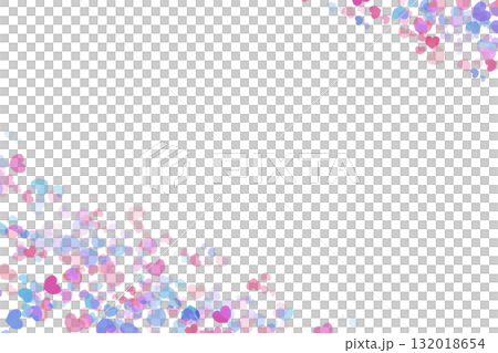 ハートの枠　ライン 132018654