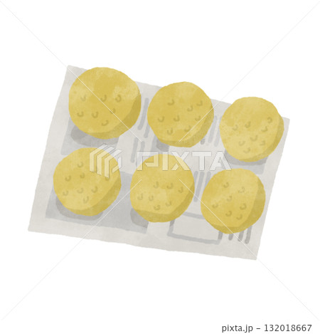 イエローとグレーで描いた手作り味噌のアイテムシリーズです 132018667