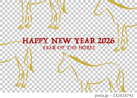 2026 Year of the Horse New Year's Card (Horse Design) 2026 Year of the Horse New Year's Card (Horse Design) 132018742