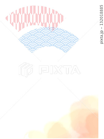 シンプルな年賀状用背景・文字なし 132018885