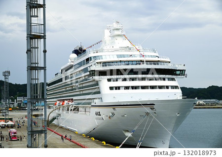 宮古港の朝 豪華客船飛鳥Ⅲ初寄港 132018973