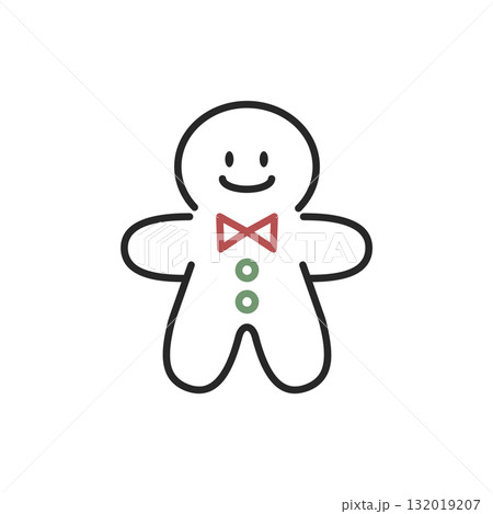 ジンジャーマンの手描き風アイコン【クリスマス】 132019207