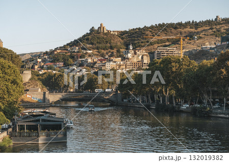 Panoramic View of Tbilisi and Kura River. Tourism and Travel 132019382