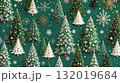 クリスマス　クリスマスツリーの模様 132019684