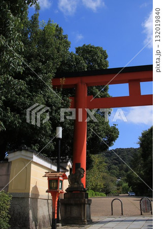 京都・八坂神社の東北門から見た円山公園 132019840