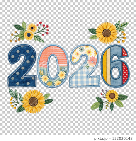 Patchwork Number 2026 Clipart White Background Patchwork Number 2026 Clipart White Background 132020148