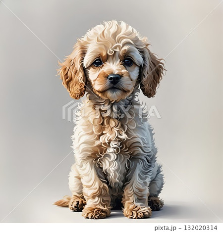 おすわりするトイプードル子犬 132020314