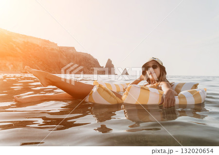 Woman Inflatable Float Beach Relaxation Woman Inflatable Float Beach Relaxation 132020654