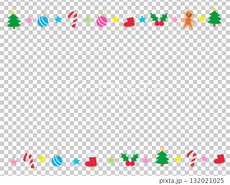 Cute Christmas top and bottom frames 132021025
