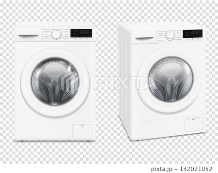 Washing machine mockup isolated on transparent background 132021052