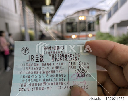 秋の乗り放題パスと電車 132021621
