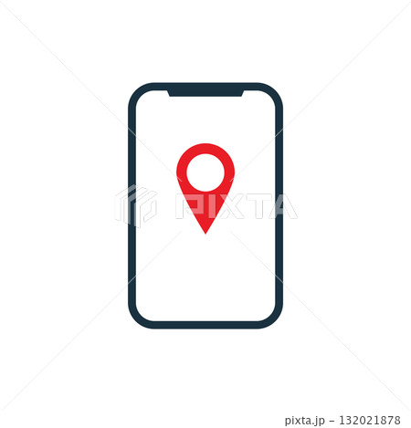Cell phone location icon 132021878
