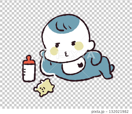 赤ちゃんのイラスト 132021982