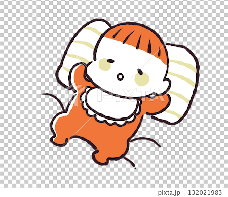 Sleeping baby illustration 132021983