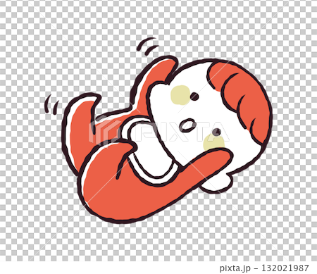 嬰兒躺下時移動手臂和腿的插圖 嬰兒躺下時移動手臂和腿的插圖 132021987