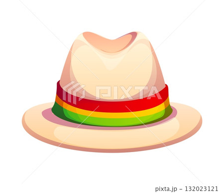 Barranquilla Colombia carnival holiday hat. Latin American carnival costume element, Caribbean folk celebration isolated vector clothing accessory. Barranquilla Colombian festival headwear hat Barranquilla Colombia carnival holiday hat. Latin American carnival costume element, Caribbean folk celebration isolated vector clothing accessory. Barranquilla Colombian festival headwear hat 132023121