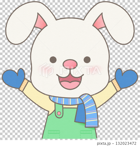 Cute White Christmas Bunny Delight Cute White Christmas Bunny Delight 132023472