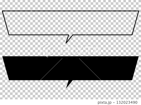 Set of speech bubble icons, line art and filled 132023490