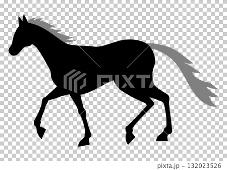 Horse silhouette New Year's material for the Year of the Horse Horse silhouette New Year's material for the Year of the Horse 132023526
