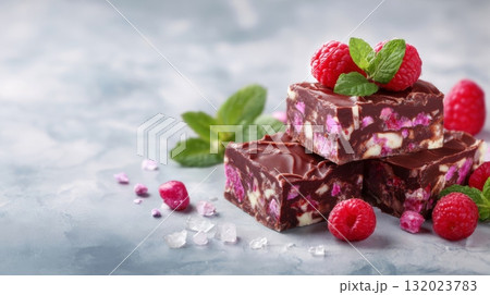Raspberry and dark Chocolate Fudge 132023783