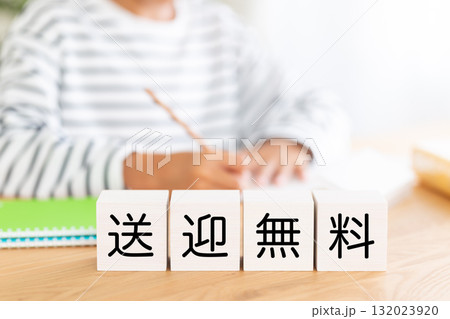 送迎無料のブロックと勉強をする小学生の男の子 送迎無料のブロックと勉強をする小学生の男の子 132023920