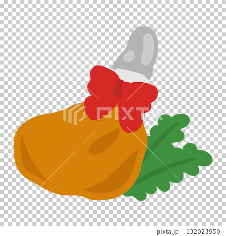 Roast chicken illustration Roast chicken illustration 132023950